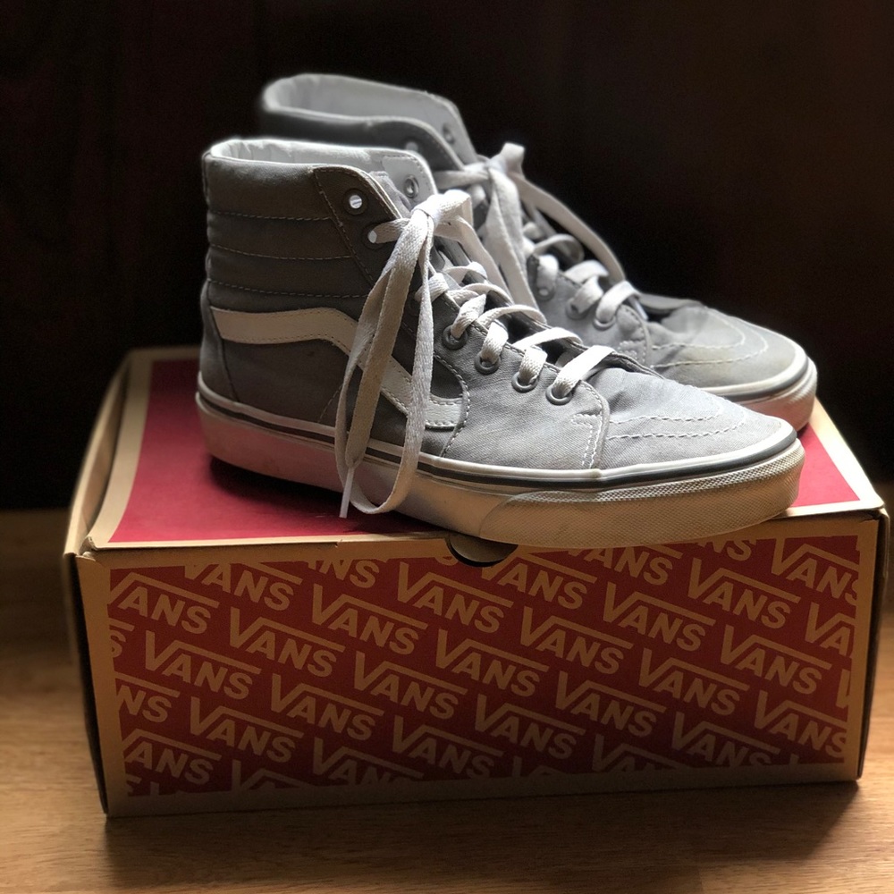 grey sk8-hi vans